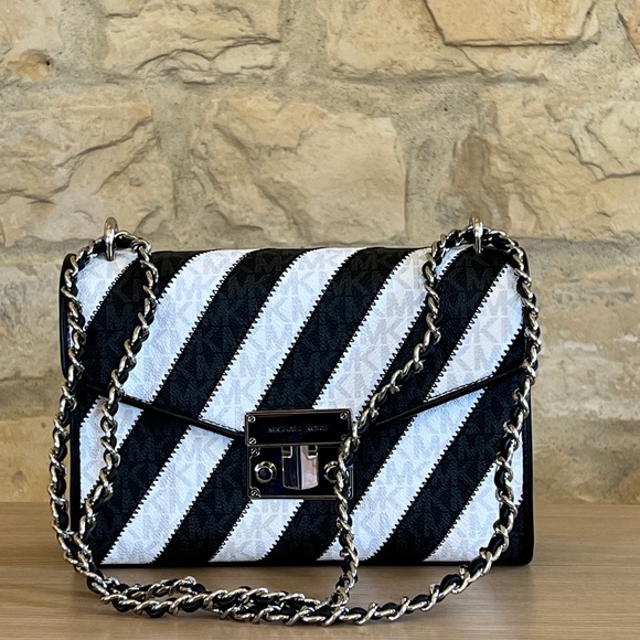 Michael Kors Bags Michael Kors Zebra Stripe Signature Medium Flap